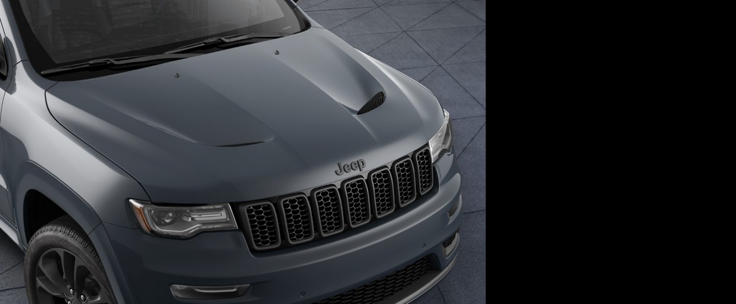 The hood and front fascia on the 2020 Jeep Grand Cherokee S Limited.